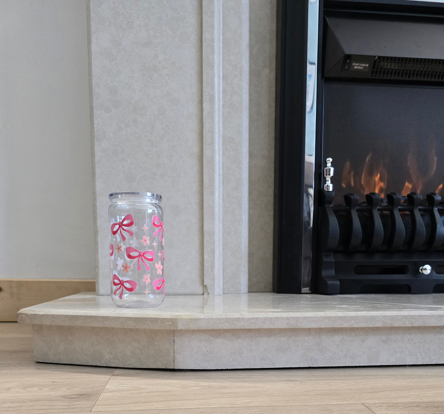 Plastic water bottle with straw & lid