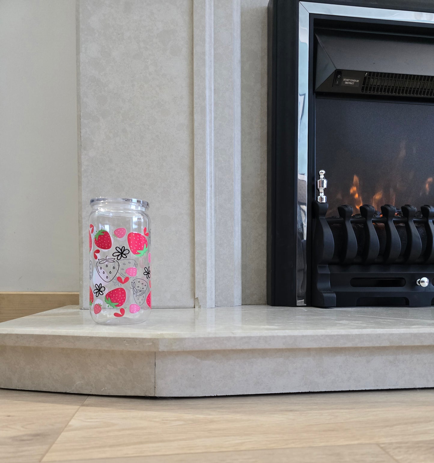 Plastic water bottle with straw & lid